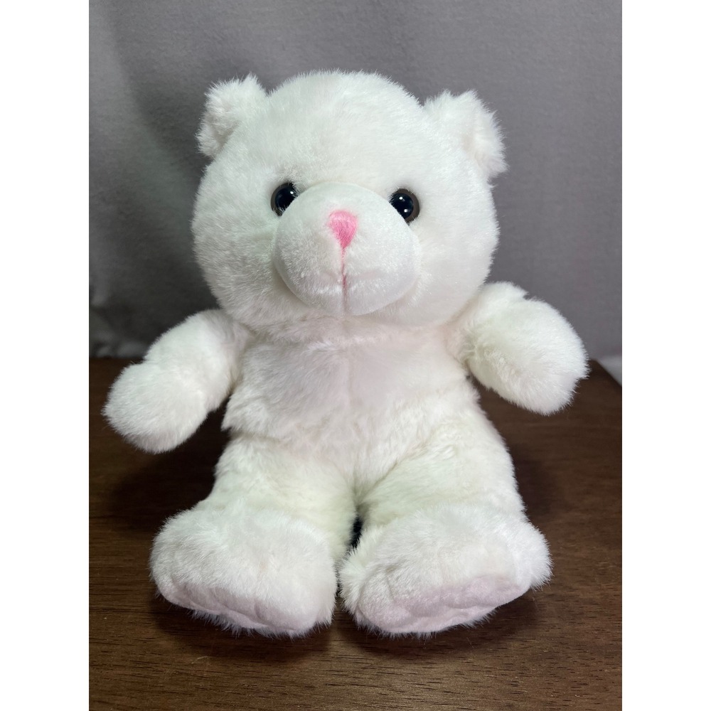 Build-A-Bear Baby's First Pink All White Plush White Retired Vintage 1997 12"